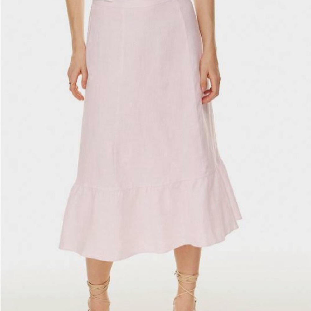 Aritzia Wilfred Chariot linen skirt